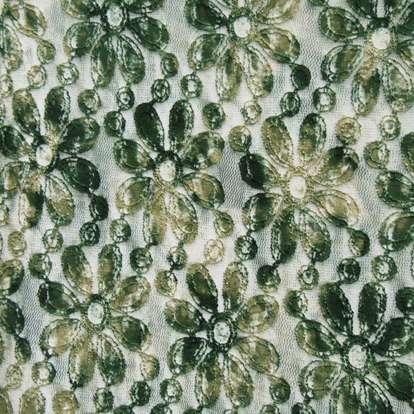 Premium Floral Printed Lace Fabric
