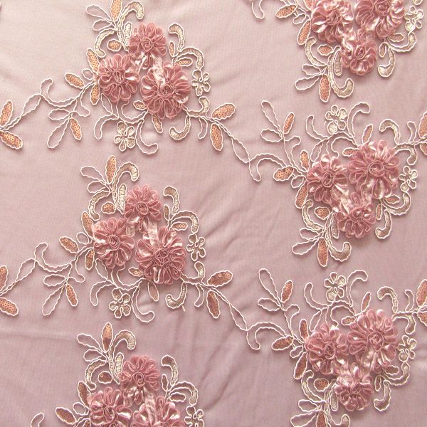 Premium Floral Embroidered Fancy Mesh Fabric Collection