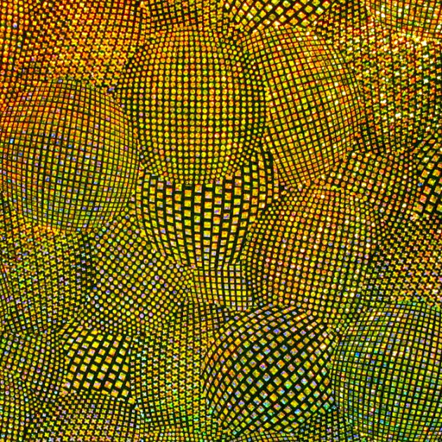 Holographic Square Dots Ball Pattern Spandex Fabric