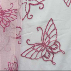 Hand-Painted Decorative Butterfly Fabric