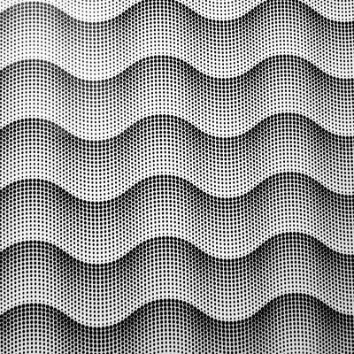 Holographic Wave Pattern Spandex Fabric