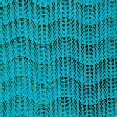 Holographic Wave Pattern Spandex Fabric
