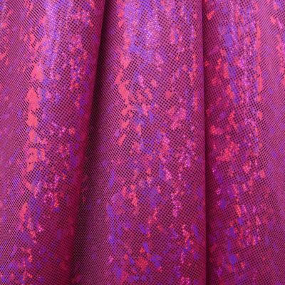 Solid Color Holographic Shattered Glass Spandex Fabric