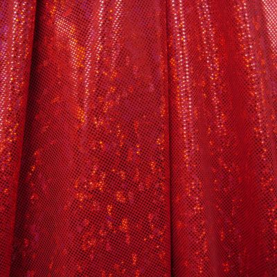 Solid Color Holographic Shattered Glass Spandex Fabric
