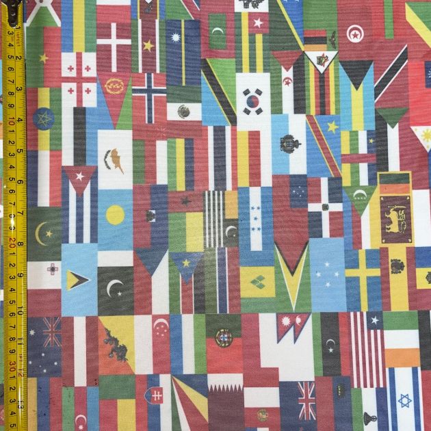 Flags of the World Premium Mesh Fabric Collection