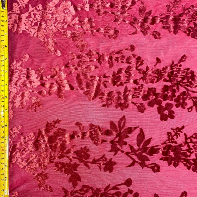 Burnout Velvet Floral Mesh