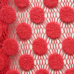 Premium Terry Lace Fabric with Intricate Floral Pattern