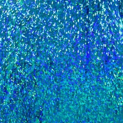 Holographic Shattered Glass Spandex Fabric with Metallic Geometric Pattern