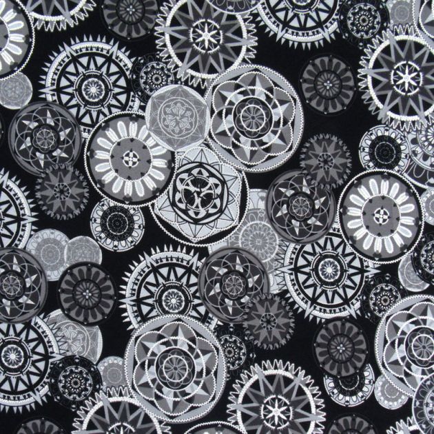 Premium Printed Mesh Fabric with Unique Geometric Patterns