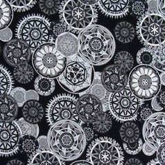 Premium Printed Mesh Fabric with Unique Geometric Patterns