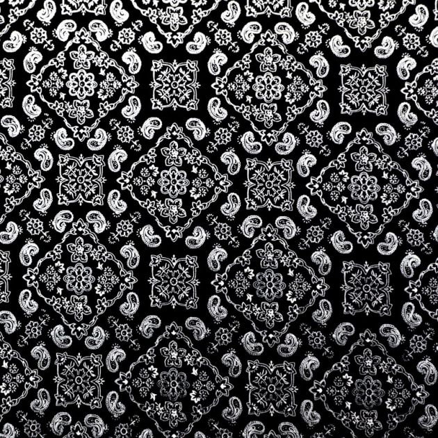 Metallic Bandana Print Spandex Fabric