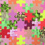 Puzzle Print Spandex Fabric