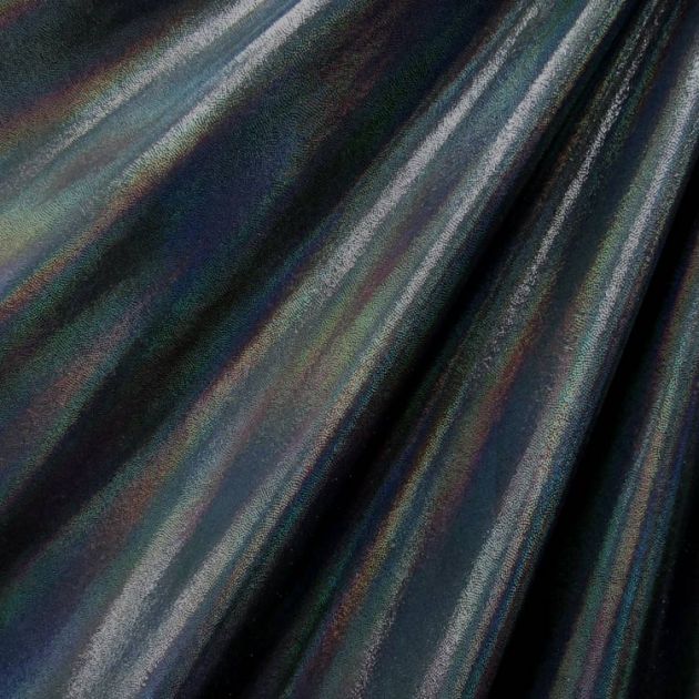 Solid Color Mirror Dot Foil Spandex Fabric