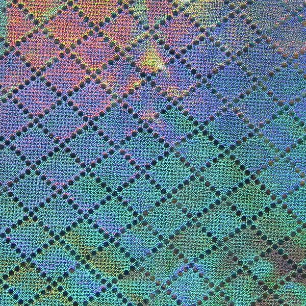 Hologram Stretch Polyester Spandex Blend Fabric with Iridescent Finish