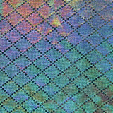 Hologram Stretch Polyester Spandex Blend Fabric with Iridescent Finish