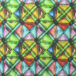 Premium Printed Mesh Fabric with Unique Geometric Patterns