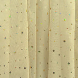 Foil Dot Mesh Fabric with Glitter and Glued Sequins