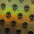 Holographic Skulls Pattern Spandex Fabric