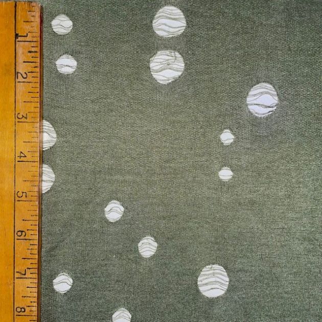 Distressed Poly Knit Fabric - Lightweight Breathable Synthetic Textile
