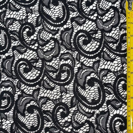 Stretch Paisley Lace Fabric - LG50163