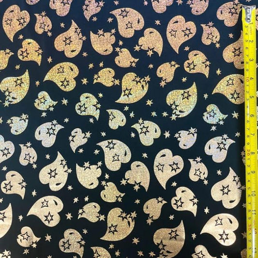 Holographic Heart Pattern Sticker Sheet