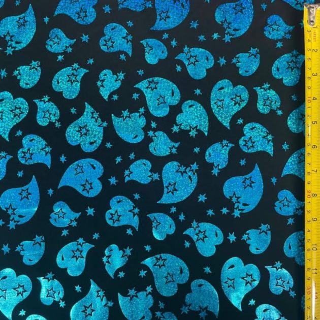 Holographic Heart Pattern Sticker Sheet