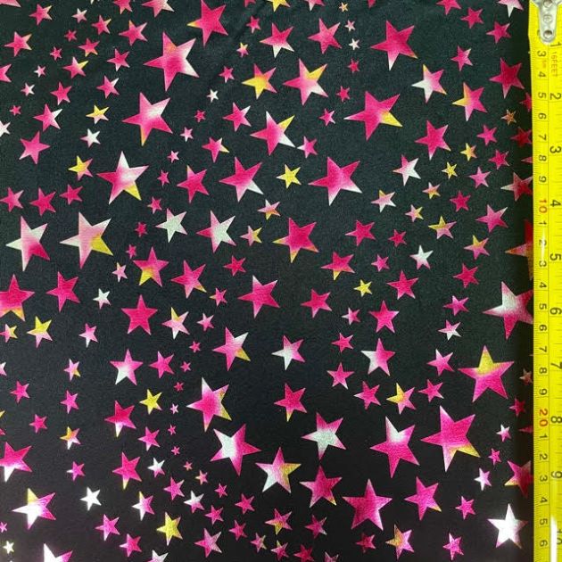 Metallic Stars Collection: Shimmering Celestial Fabric Series
