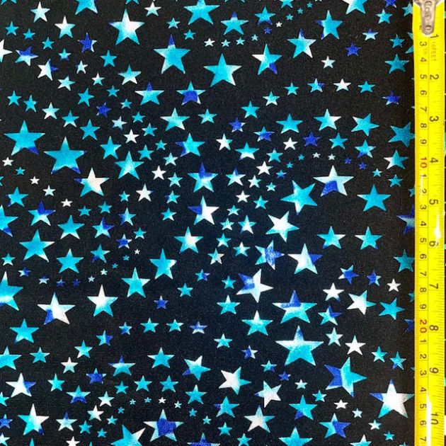 Metallic Stars Collection: Shimmering Celestial Fabric Series