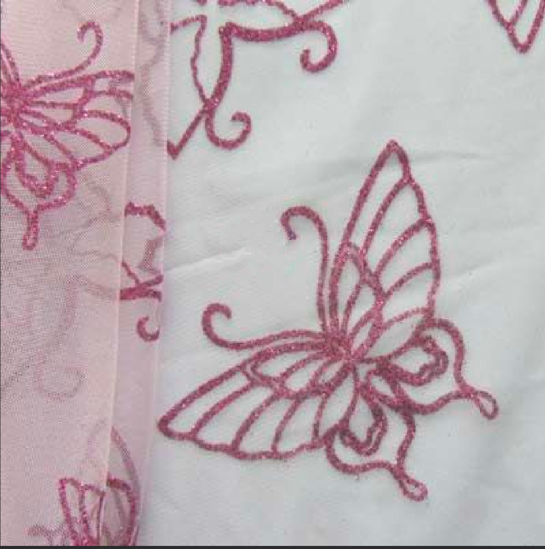 Hand-Painted Decorative Butterfly Fabric