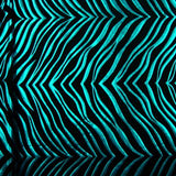Metallic Zebra Print Fabric - Black and Silver