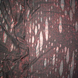 Shadow Hole Distressed Cotton Denim Fabric with Reinforced Stitching