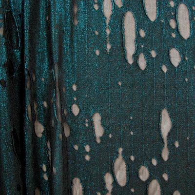 Shadow Hole Distressed Cotton Denim Fabric with Reinforced Stitching
