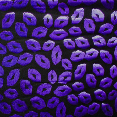 Metallic Lips Print Fabric Collection