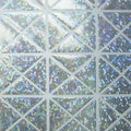 Holographic Square Pattern Spandex Fabric - Shattered Glass Design
