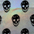 Holographic Skulls Pattern Spandex Fabric