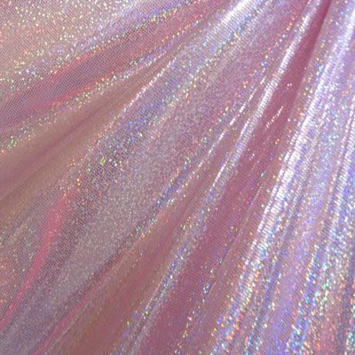 Holographic Foil Dot Stretch Spandex Fabric