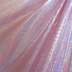 Holographic Foil Dot Stretch Spandex Fabric