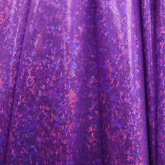 Solid Color Holographic Shattered Glass Spandex Fabric