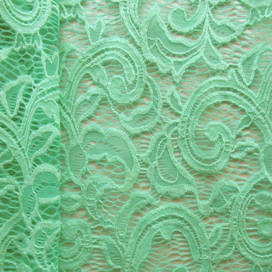 Intricate Floral Paisley Patterned Lace Fabric