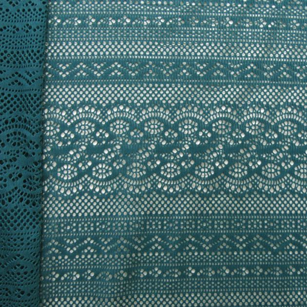 Intricate Floral Embroidered Lace Fabric
