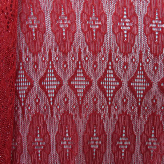 Intricate Floral Embroidered Lace Fabric