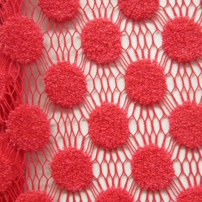 Premium Terry Lace Fabric with Intricate Floral Pattern