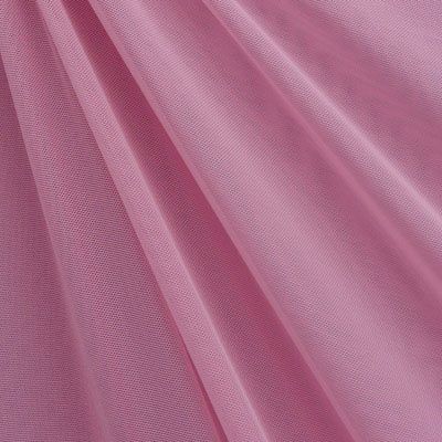 Medium Pink Solid Nylon Sheer Mesh Fabric