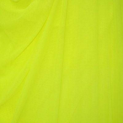 Samba Yellow Solid Nylon Sheer Mesh Fabric