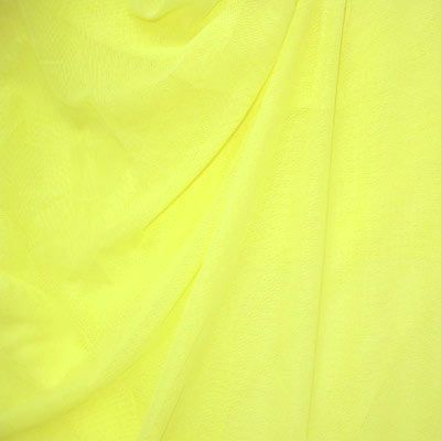Lemon Yellow Solid Nylon Mesh Fabric (Sheer Mesh)