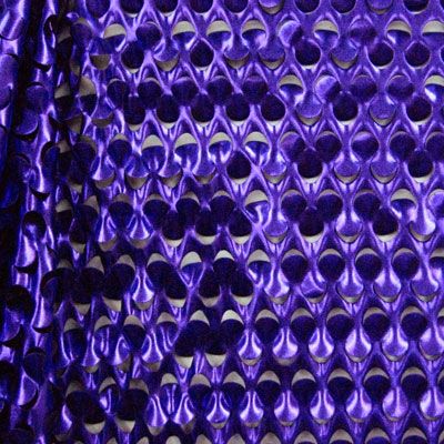 Metallic Punched Holes Spandex Fabric