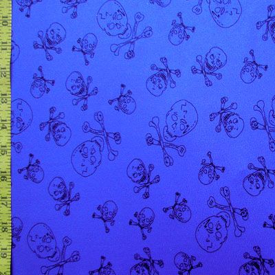 Premium Skull Print Mesh Fabric