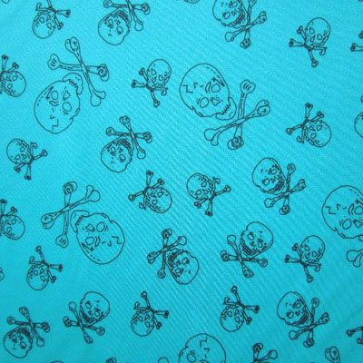 Premium Skull Print Mesh Fabric