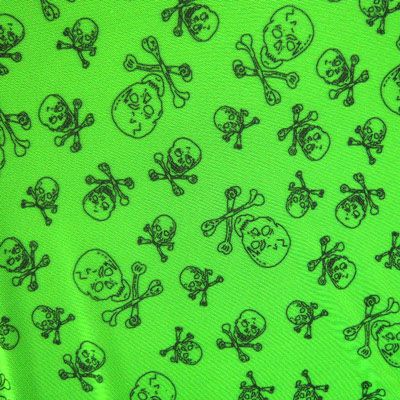 Premium Skull Print Mesh Fabric