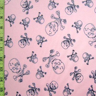 Premium Skull Print Mesh Fabric